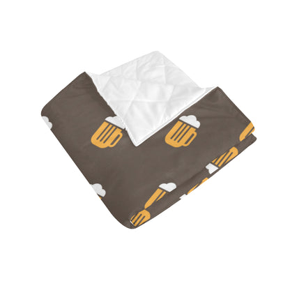 Beer Pattern Print Design 01 Premium Quilt