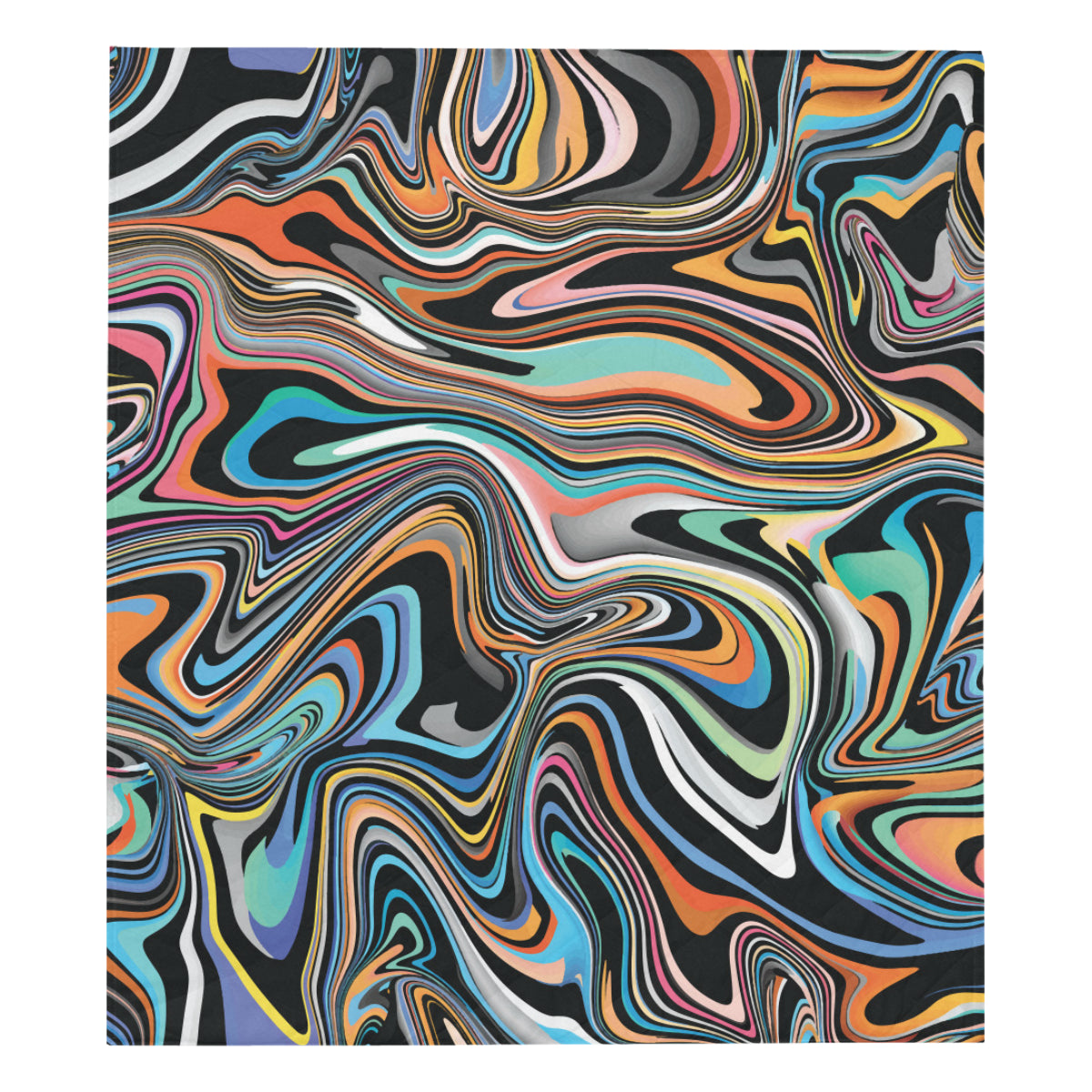 Liquid Pattern Print Design 02 Premium Quilt