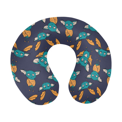 Bat Pattern Print Design 07 U-Shaped Travel Neck Pillow