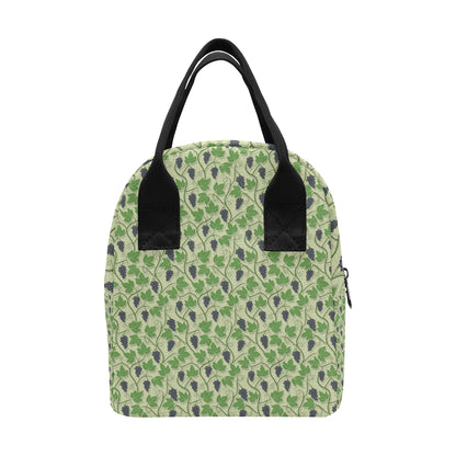 Wine Grape Thmed Print Insulated Lunch Bag
