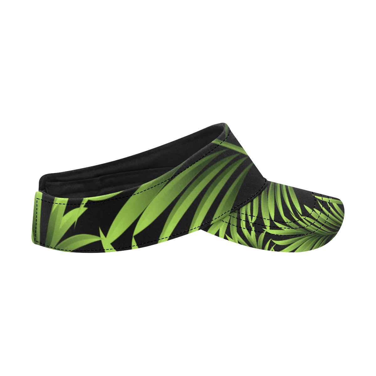 Green Neon Tropical Palm Leaves Unisex Sun Visor