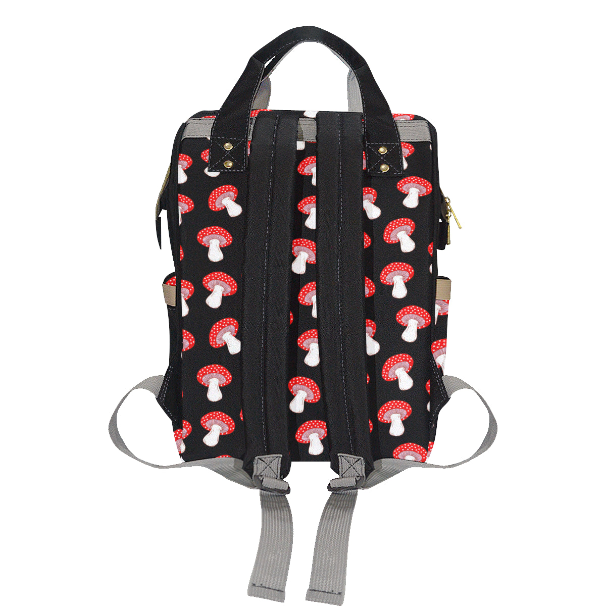 Mushroom Pattern Print Design A02 Diaper Bag Backpack