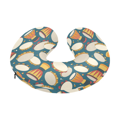 Tambourine Pattern Print Design 01 U-Shaped Travel Neck Pillow