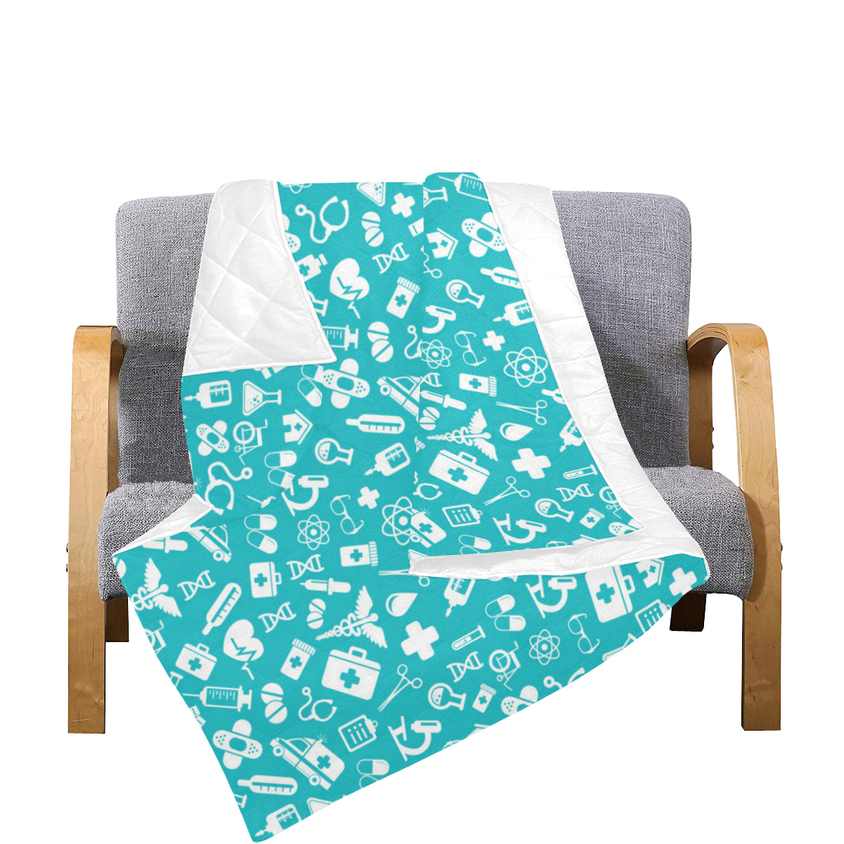 Medical Pattern Print Design 04 Premium Quilt