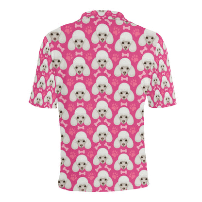 Poodle Pattern Print Design A04 Men Polo Shirt