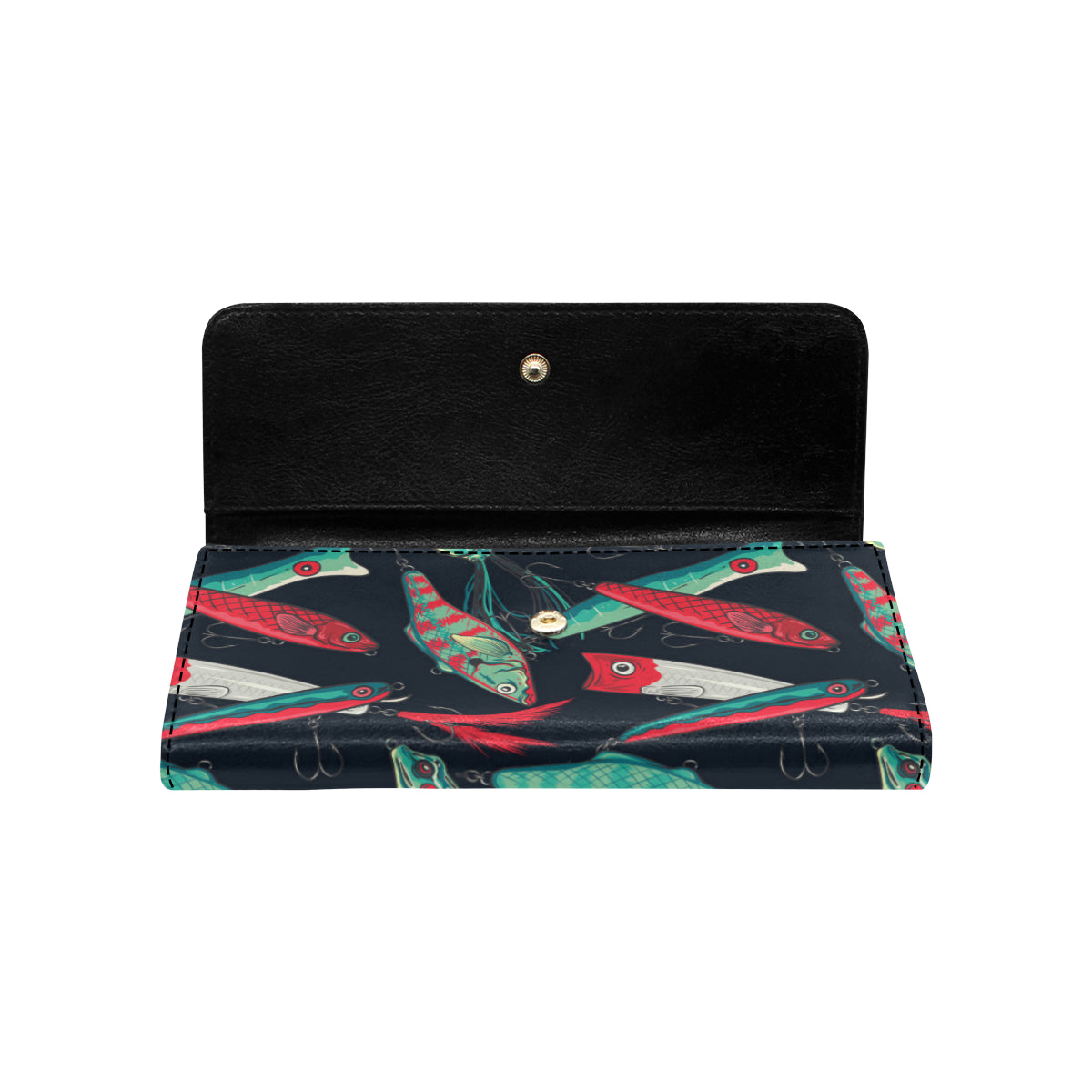 Fishing Bait Pattern Women's Trifold Wallet