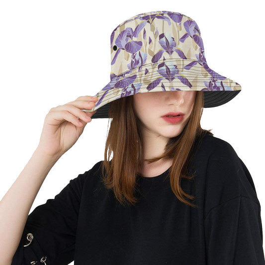 Iris Pattern Print Design IR02 Unisex Bucket Hat