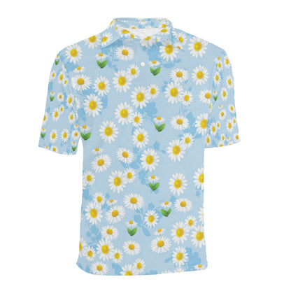 Daisy Pattern Print Design DS010 Men Polo Shirt