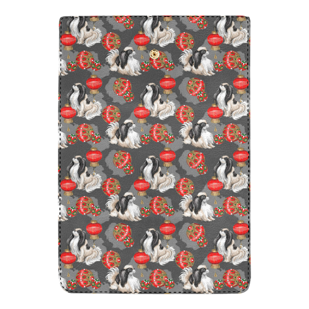 Japanese Chin Pattern Print Design 02 Women's Trifold Wallet