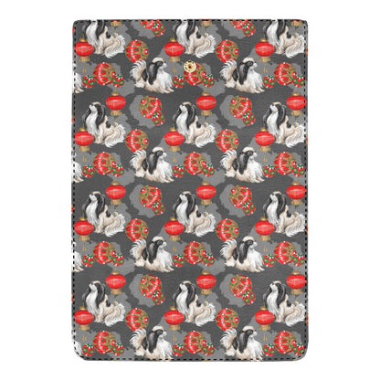 Japanese Chin Pattern Print Design 02 Women's Trifold Wallet