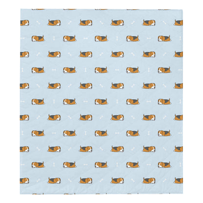 Beagle Pattern Print Design 06 Premium Quilt