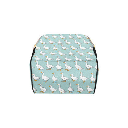Goose Pattern Print Design 02 Diaper Bag Backpack