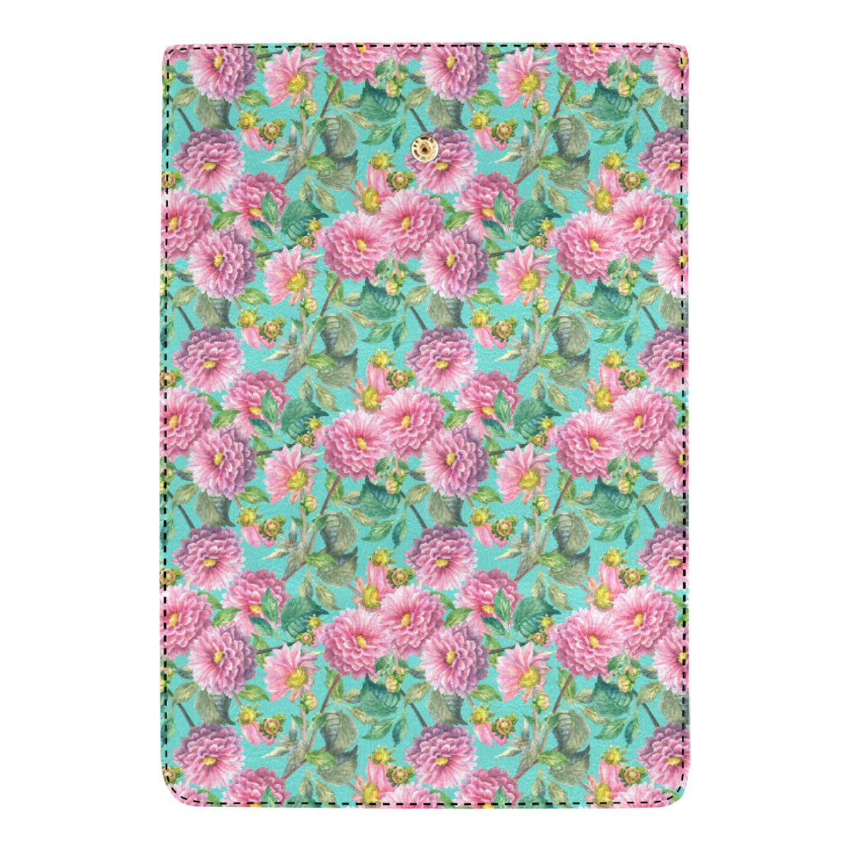 Dahlia Pattern Print Design DH07 Women's Trifold Wallet