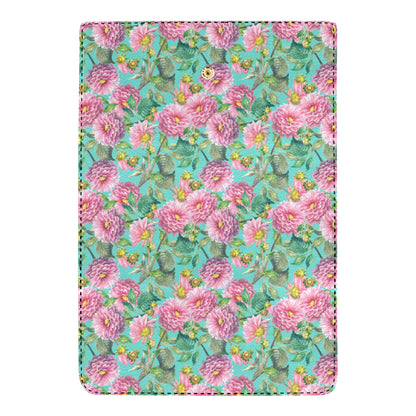 Dahlia Pattern Print Design DH07 Women's Trifold Wallet