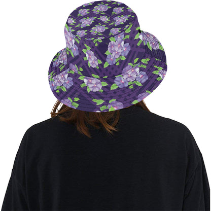 Morning Glory Pattern Print Design MG03 Unisex Bucket Hat
