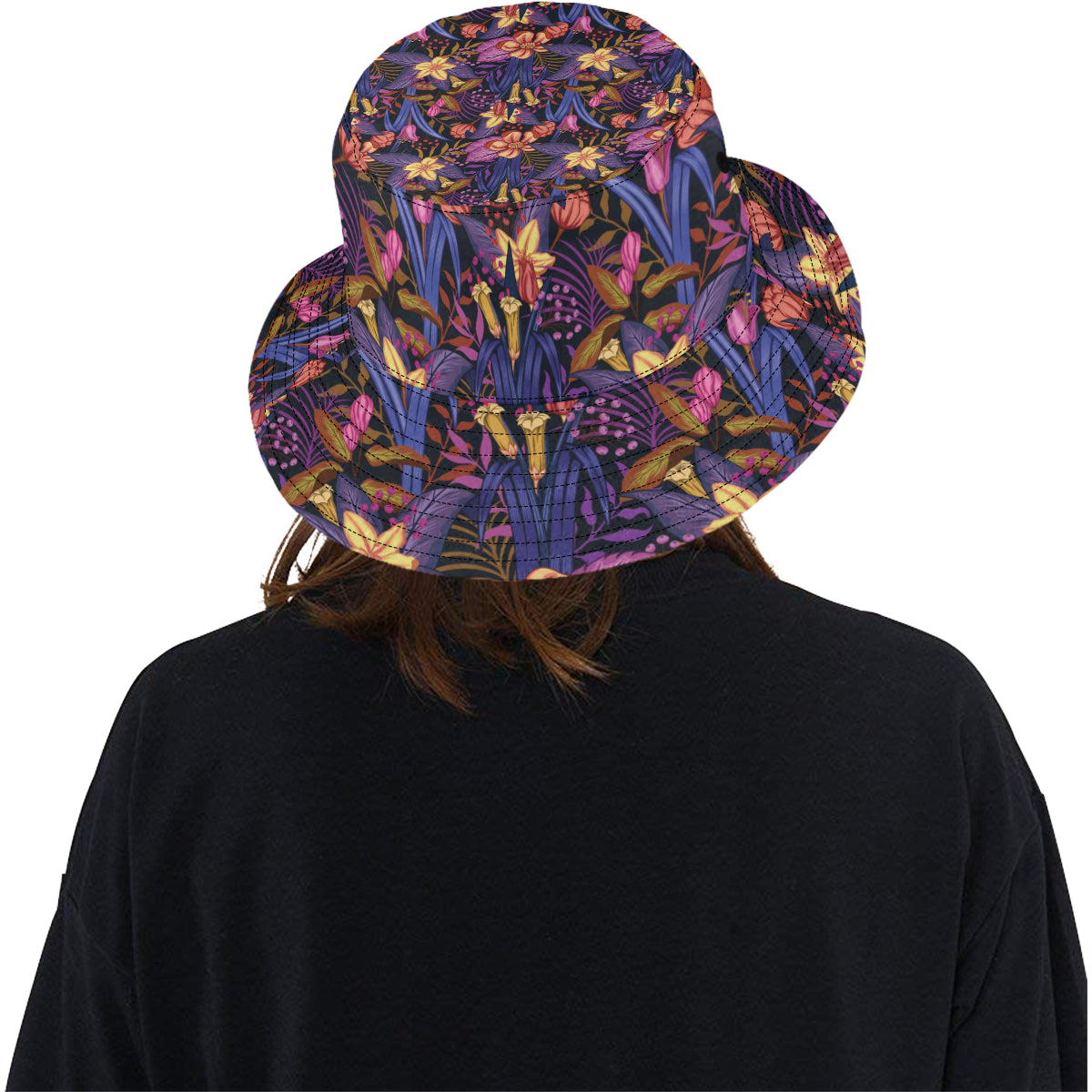 Lily Pattern Print Design LY016 Unisex Bucket Hat