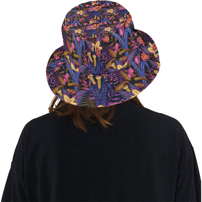Lily Pattern Print Design LY016 Unisex Bucket Hat