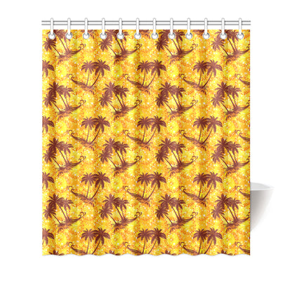Palm Tree Pattern Print Design PT012 Shower Curtain