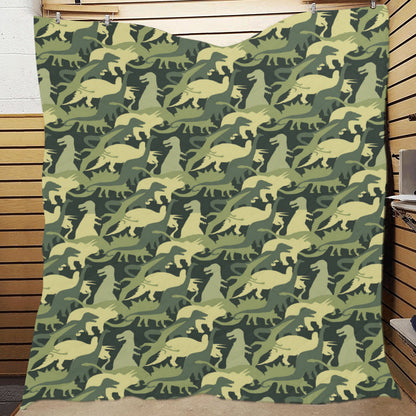 Camouflage Dinosaur Pattern Print Design 03 Premium Quilt
