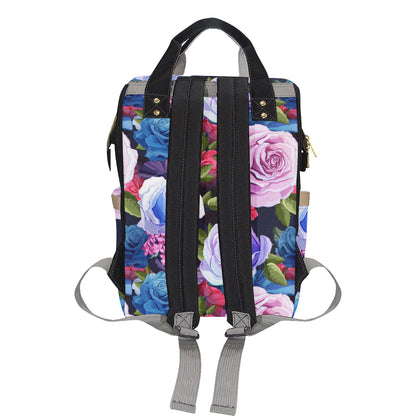 Rose Pattern Print Design RO09 Diaper Bag Backpack