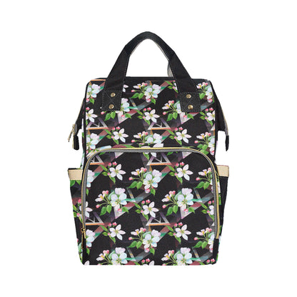 Apple blossom Pattern Print Design AB07 Diaper Bag Backpack