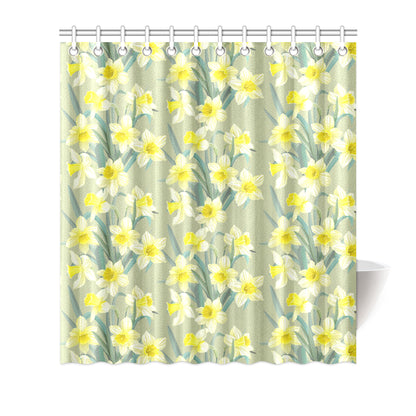 Daffodils Pattern Print Design DF01 Shower Curtain
