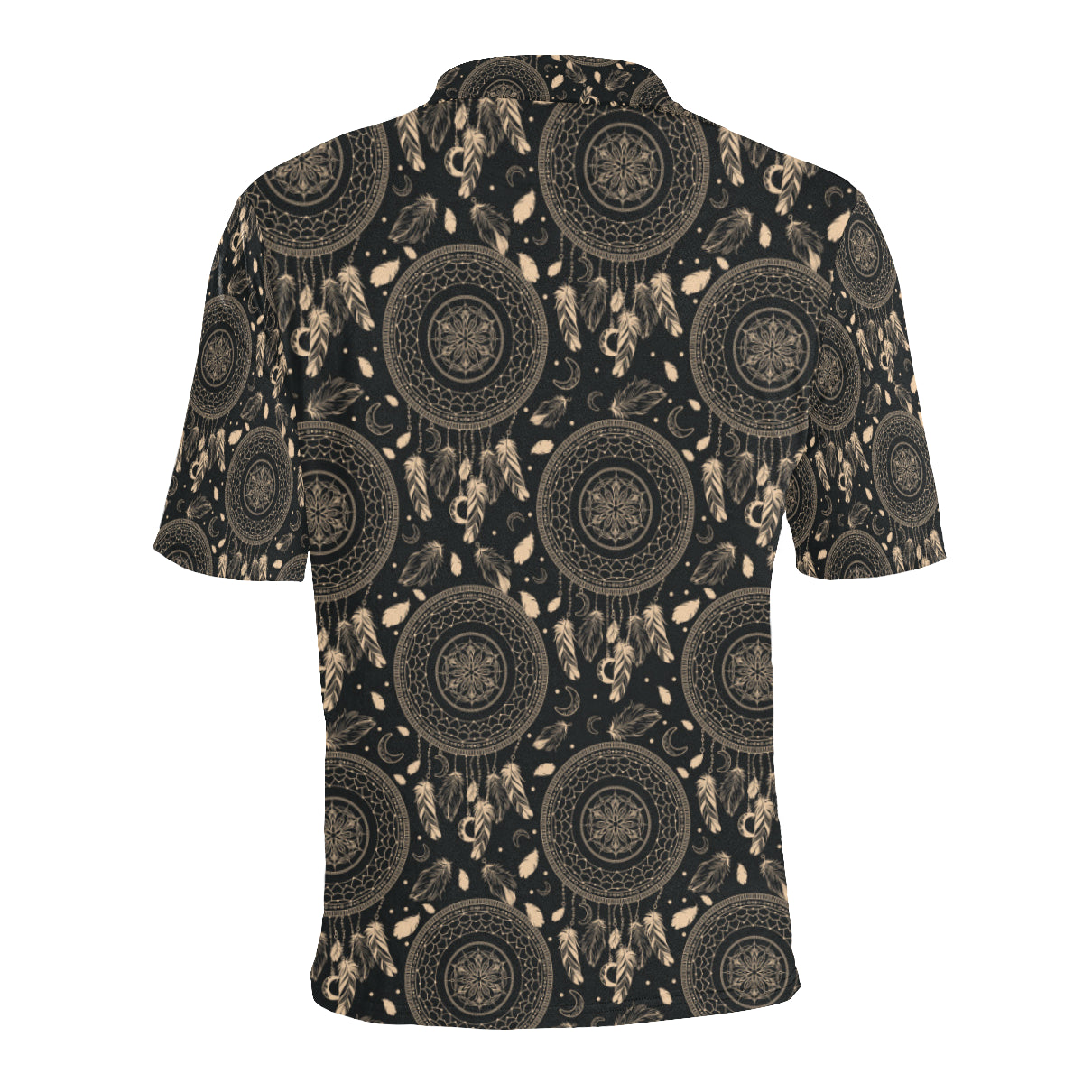 Dream Catcher Mandala Boho Moon Men Polo Shirt