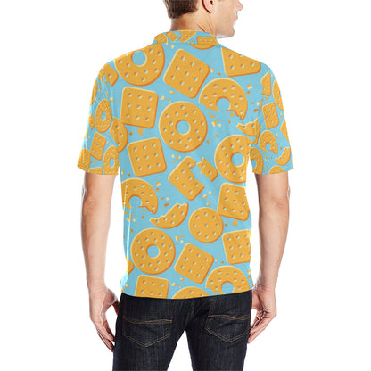 Cracker Pattern Print Design 02 Men Polo Shirt