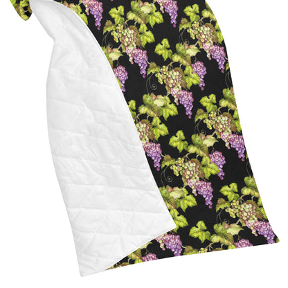 Grape Pattern Print Design GP04 Premium Quilt