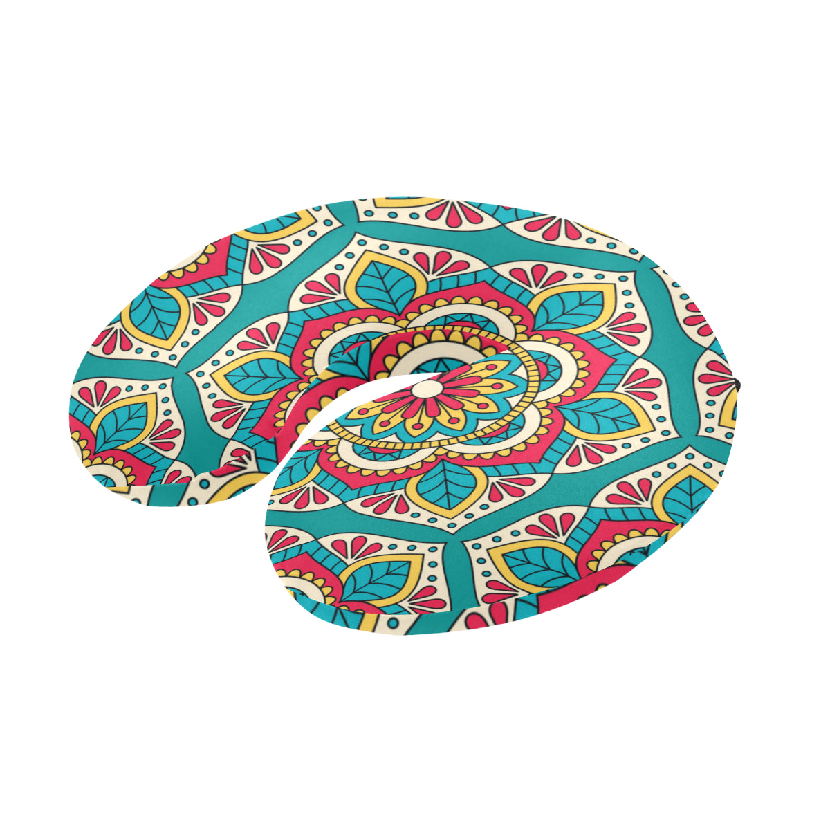 Mandala Pattern Print Design 03 U-Shaped Travel Neck Pillow