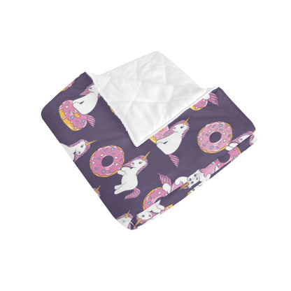 Donut Unicorn Pattern Print Design DN011 Premium Quilt