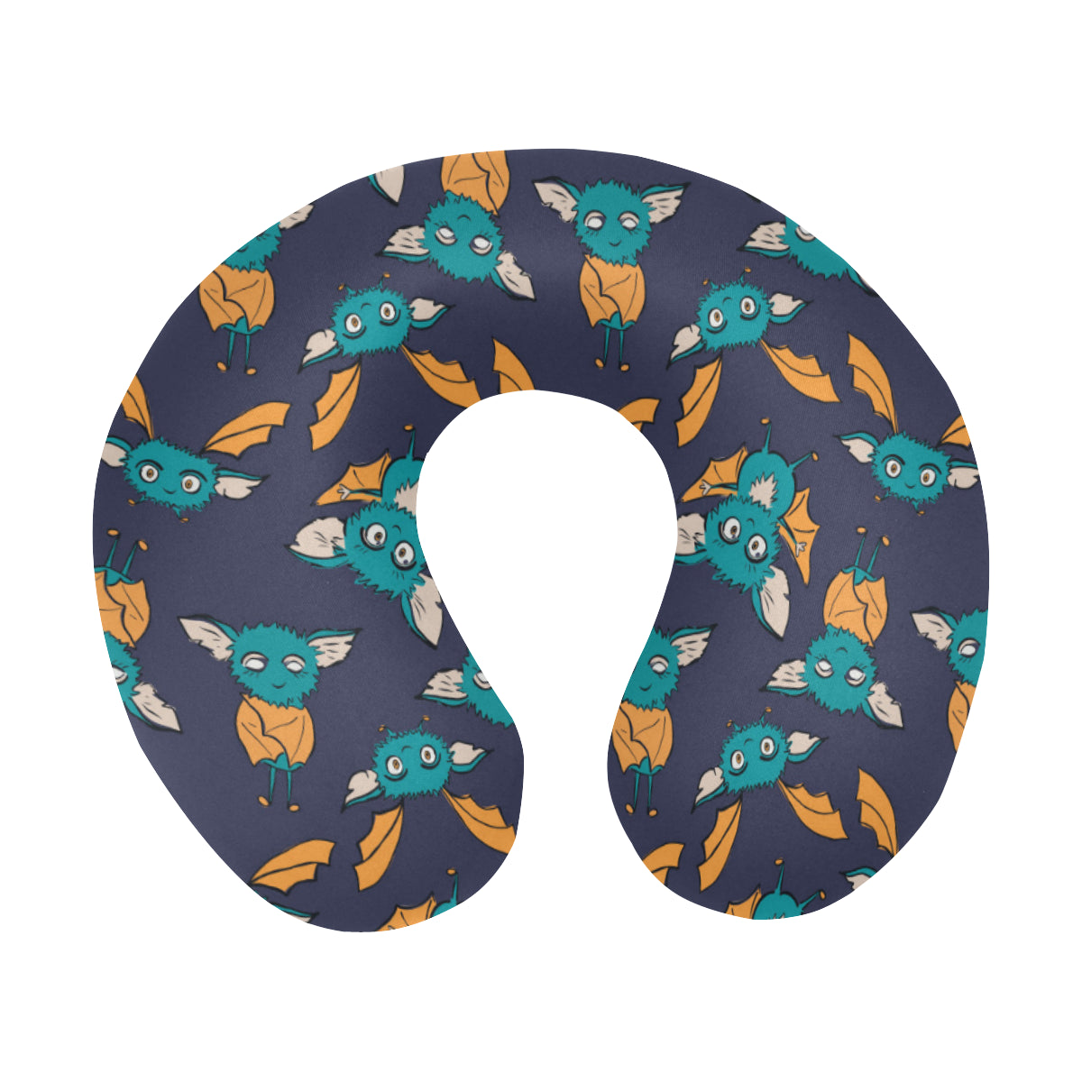 Bat Pattern Print Design 07 U-Shaped Travel Neck Pillow