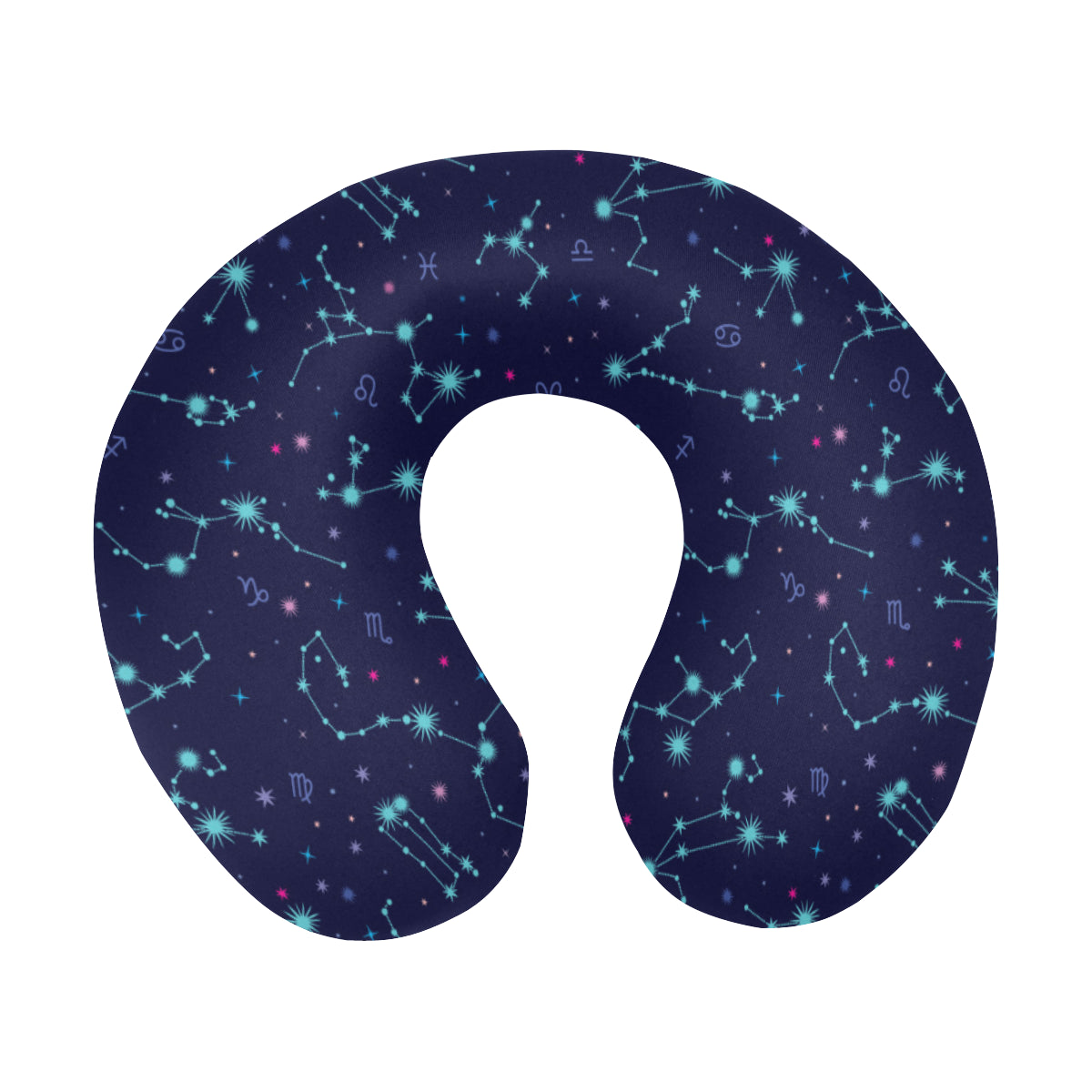 Constellation Pattern Print Design 01 U-Shaped Travel Neck Pillow