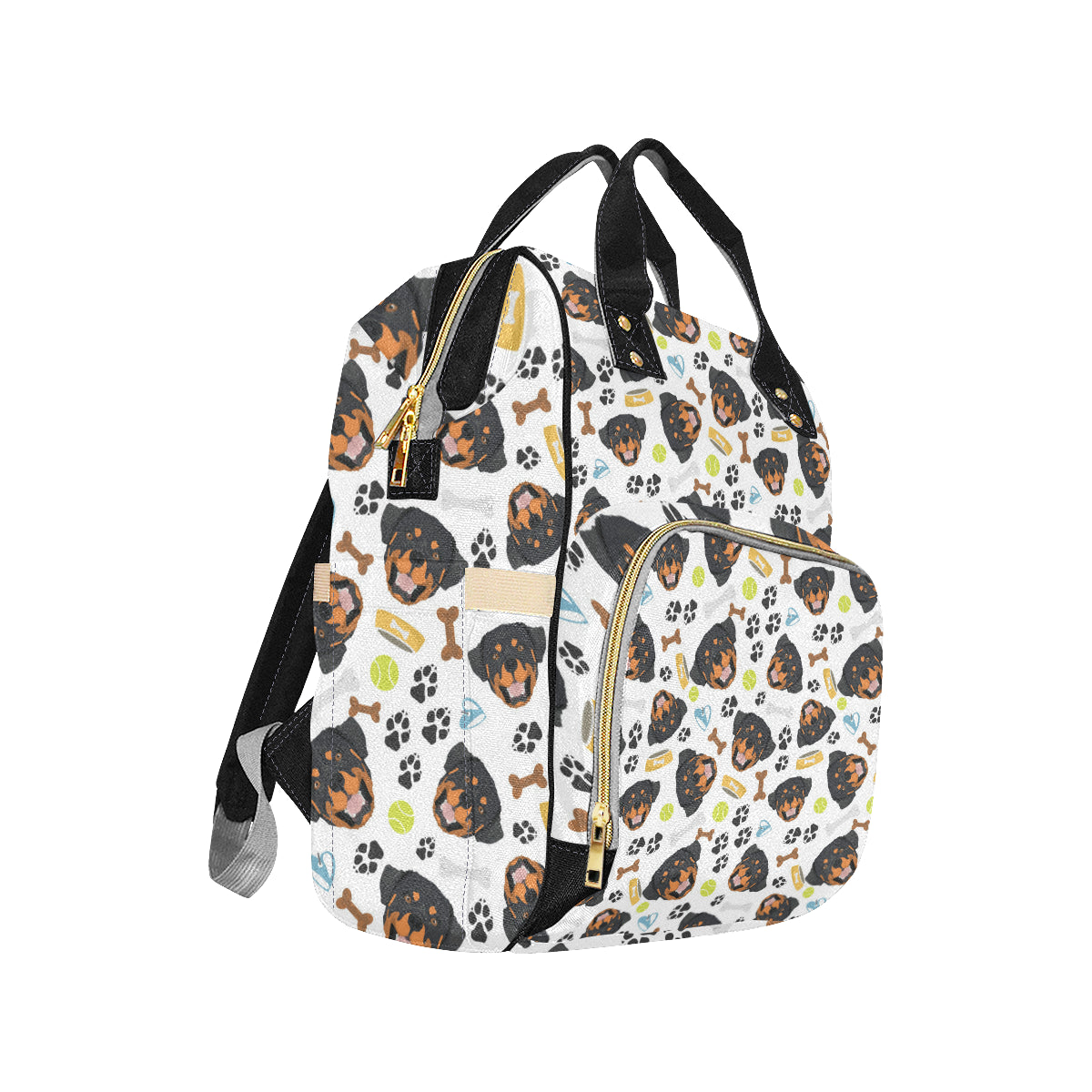 Rottweiler Pattern Print Design A04 Diaper Bag Backpack