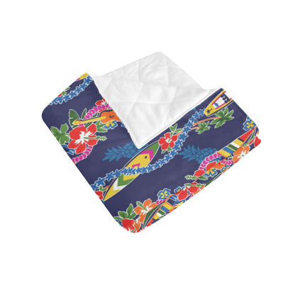 Hawaiian Themed Pattern Print Design H04 Premium Quilt