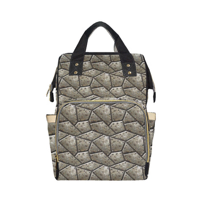 Armor Pattern Print Design 01 Diaper Bag Backpack