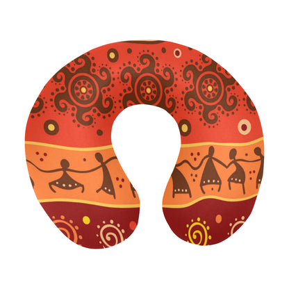 African Pattern Print Design 04 U-Shaped Travel Neck Pillow