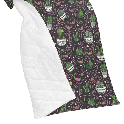 Cactus Pattern Print Design 03 Premium Quilt