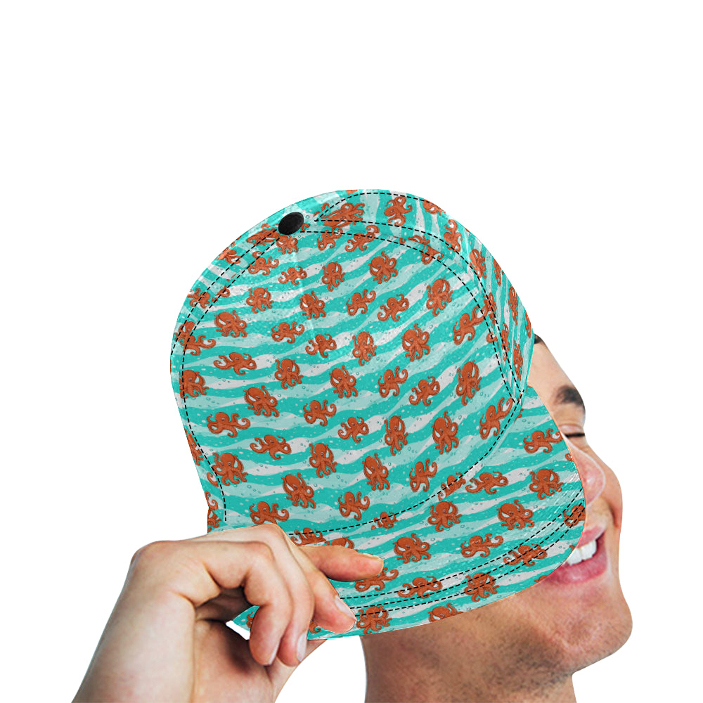 Octopus Cute Design Print Themed Snapback Cap