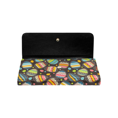 Easter Eggs Pattern Print Design RB03 Women's Trifold Wallet