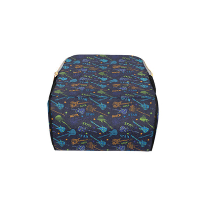 Rock and Roll Pattern Print Design A04 Diaper Bag Backpack