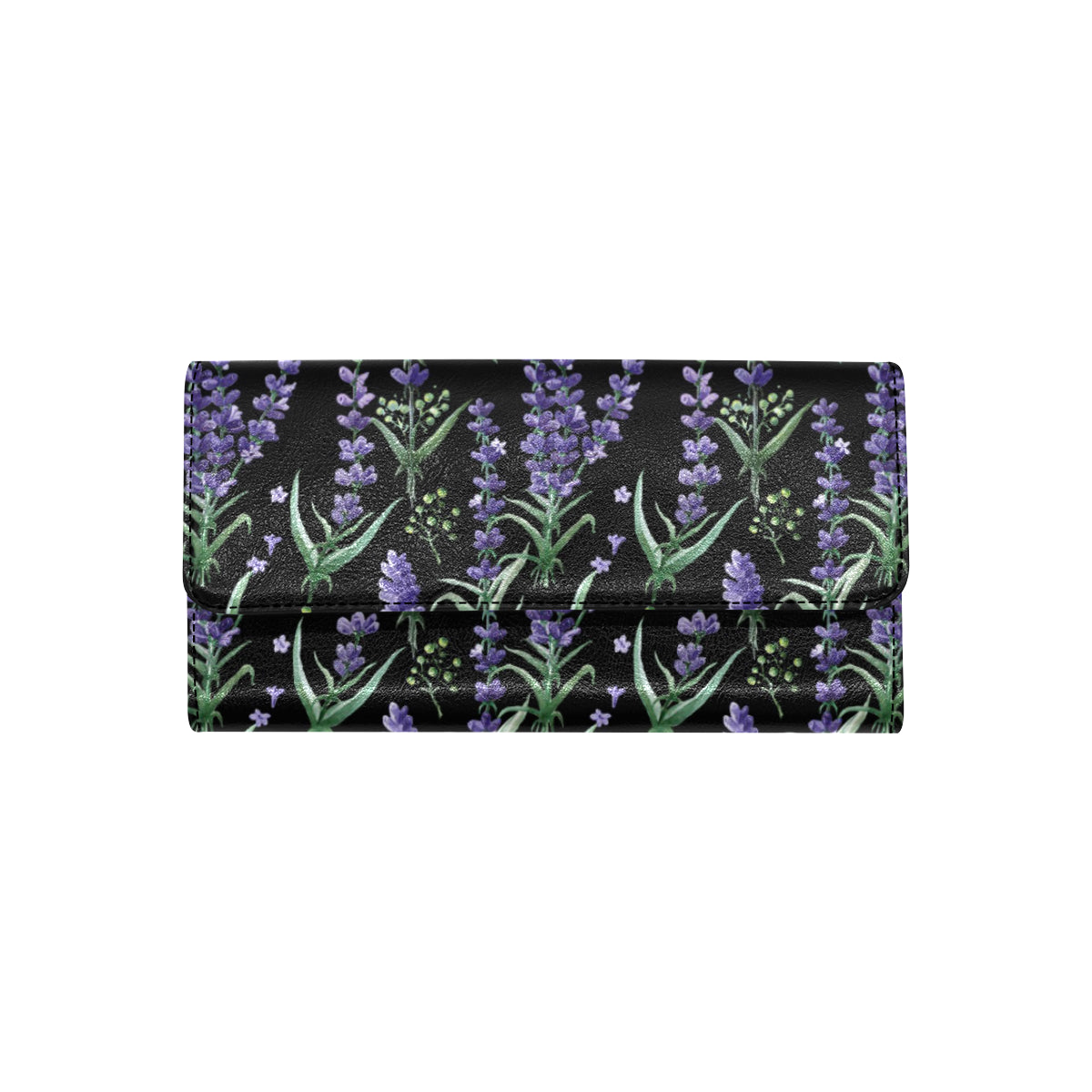 Lavender Pattern Print Design LV01 Women's Trifold Wallet
