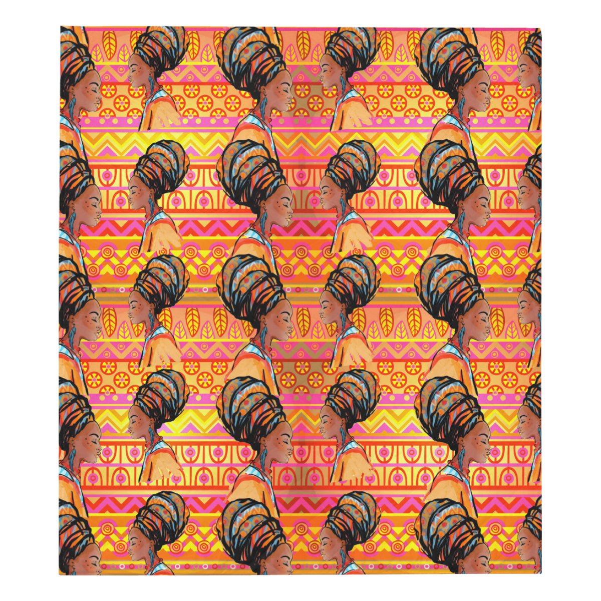 African Girl Aztec Premium Quilt