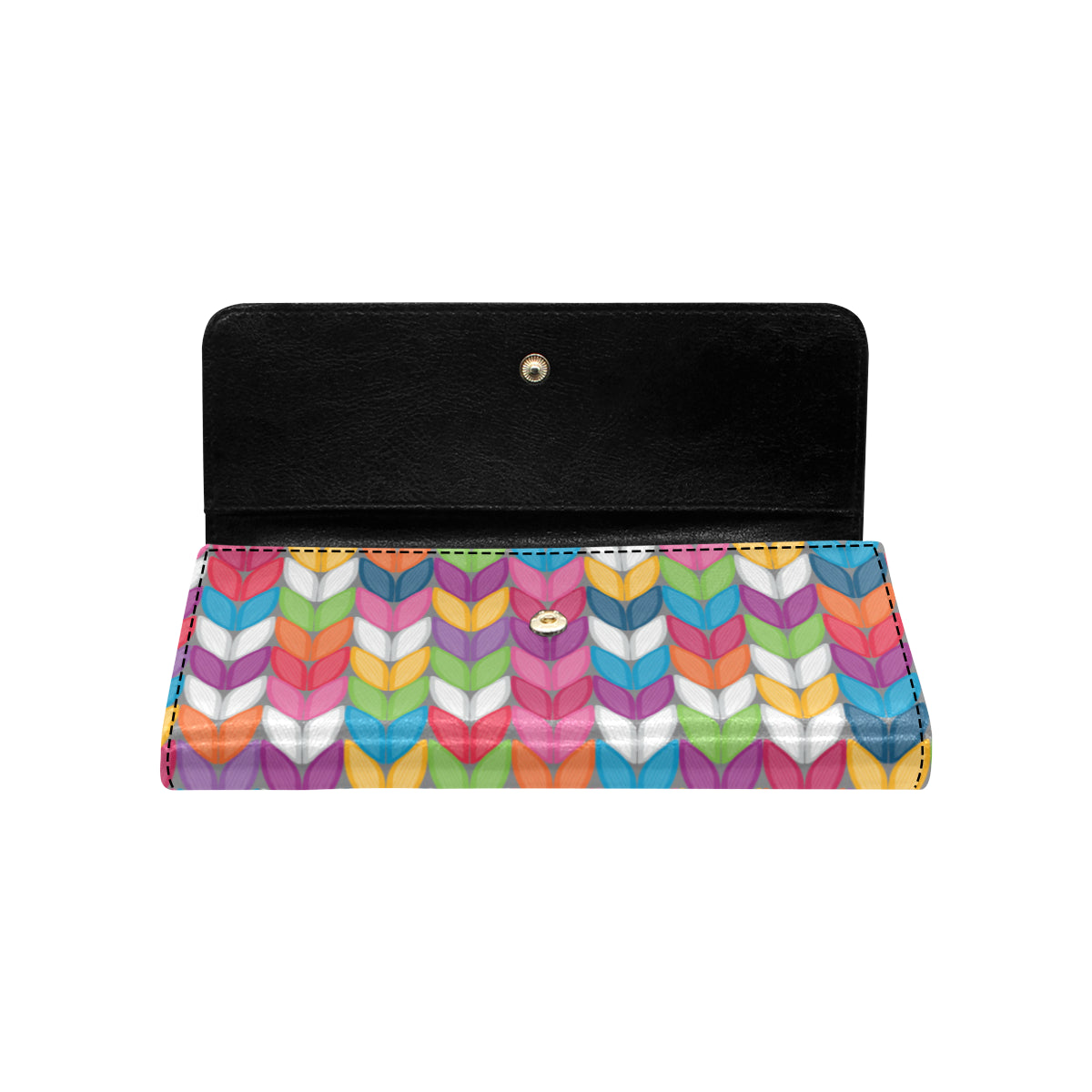 Knit Pattern Print Design 01 Women's Trifold Wallet