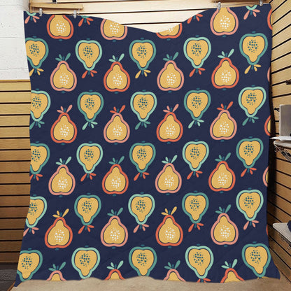 Pear Pattern Print Design PE03 Premium Quilt