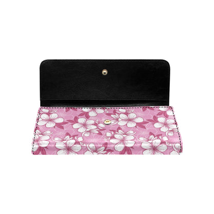 Cherry Blossom Pattern Print Design CB02 Women's Trifold Wallet