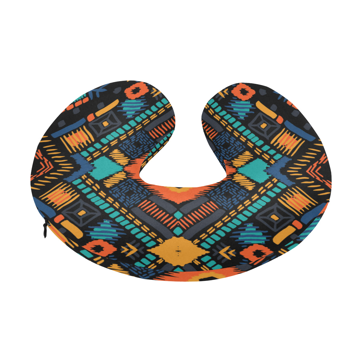 Kente Pattern Print Design 04 U-Shaped Travel Neck Pillow