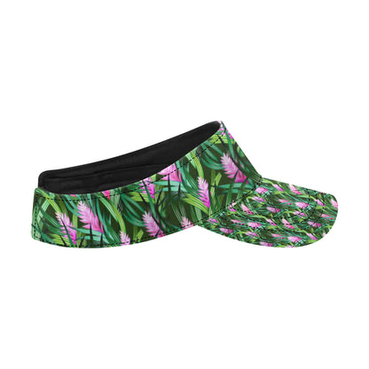 Tropical Folower Pink Heliconia Print Unisex Sun Visor