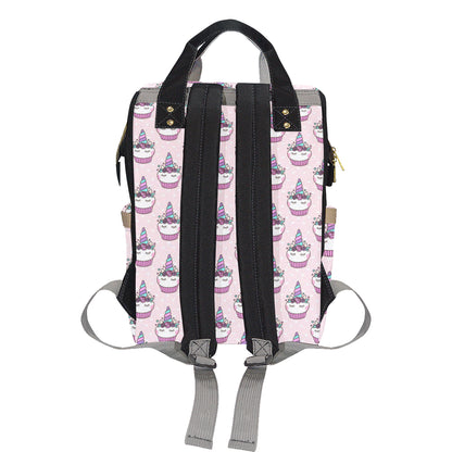 Cupcakes Unicorn Print Pattern Diaper Bag Backpack