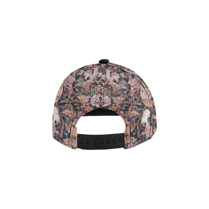 Camouflage Realistic Tree Leaf Print Snapback Cap